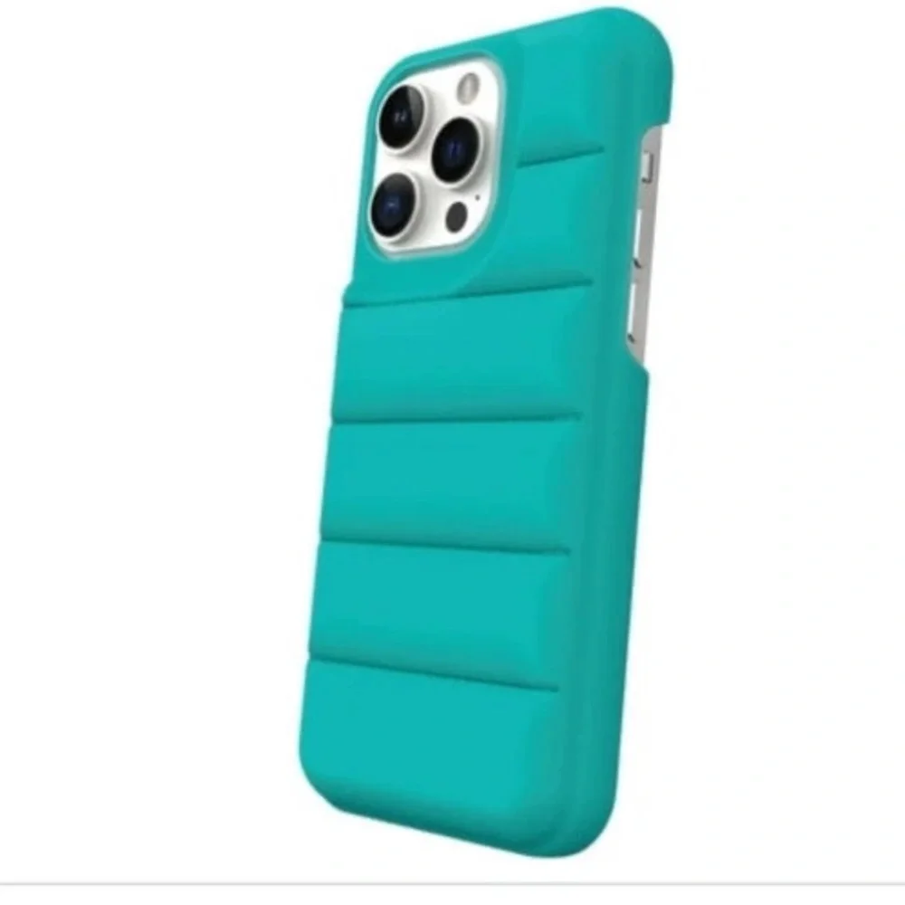 Puffer Soft Quilted Phone Case for iPhone 14 Pro Max - Teal